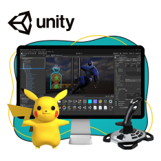 Мир игр на Unity 2D на популярном движке + AI-помощники - КИБЕРшкола программирования для детей, компьютерные курсы для школьников, начинающих и подростков - KIBERone г. Северск