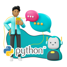 Умный чат-бот на Python - КИБЕРшкола программирования для детей, компьютерные курсы для школьников, начинающих и подростков - KIBERone г. Северск